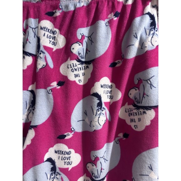 Eeyore Fleece Pajama Jogger Pants Womens Sz Large -12/14 - Picture 2 of 5